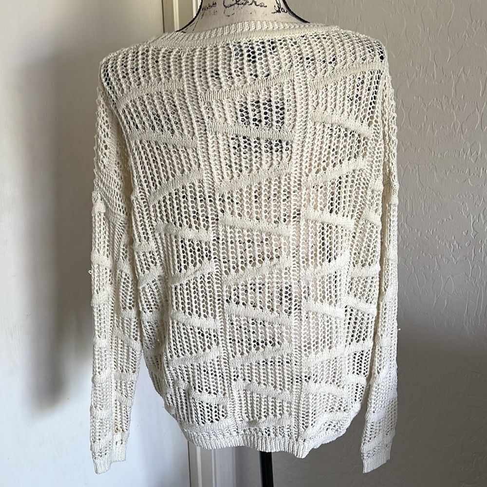 POL Cream Color Sheer Sweater - Picture 3 of 13